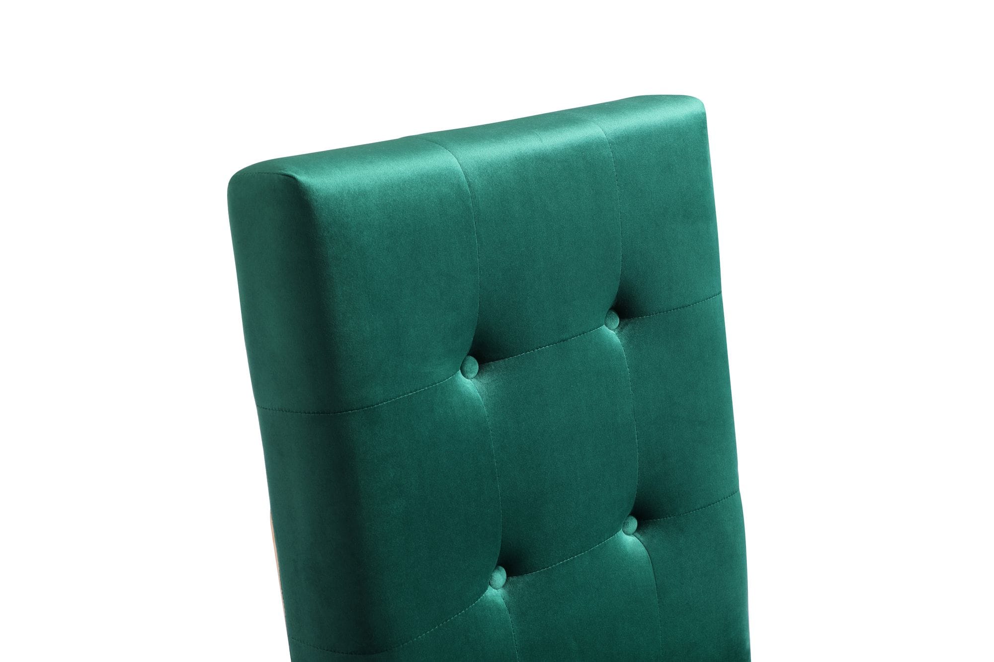 Modrest Legend Modern Green Velvet & Rosegold Dining Chair (Set of 2)