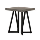 Modrest Richmond Modern Concrete & Black Metal End Table