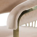 Modrest Linda - Modern Beige Velvet and Gold Dining Chair