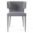 Modrest Lucero - Modern Grey Velvet Arm Dining Chair