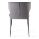 Modrest Lucero - Modern Grey Velvet Arm Dining Chair