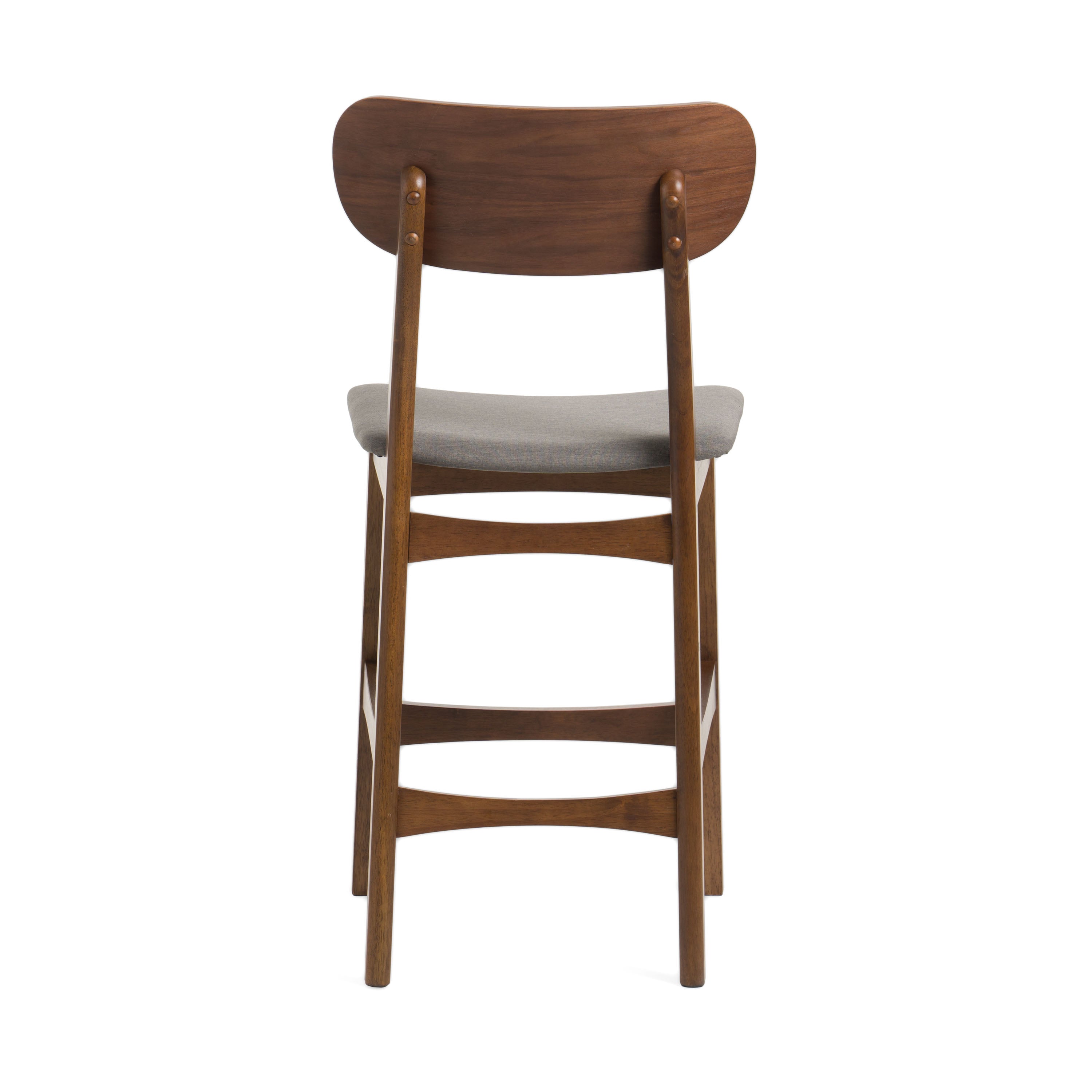 Modrest Lynn - Modern Grey & Walnut Counter Chair (Set of 2)
