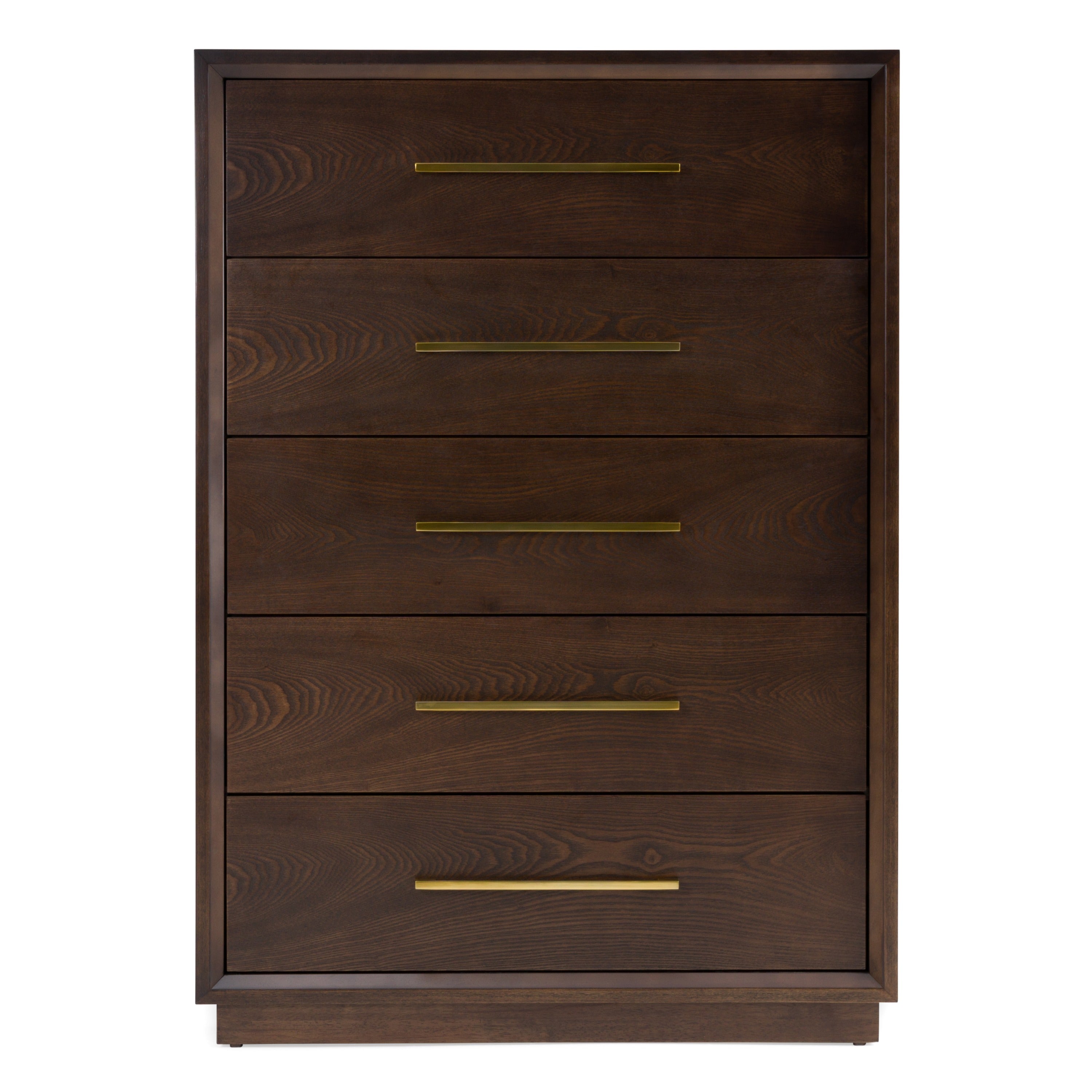 Modrest Manhattan - Contemporary Brown Oak and Gold Chest