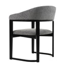 Modrest Maury - Modern Grey Fabric + Black Dining Chair