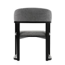 Modrest Maury - Modern Grey Fabric + Black Dining Chair