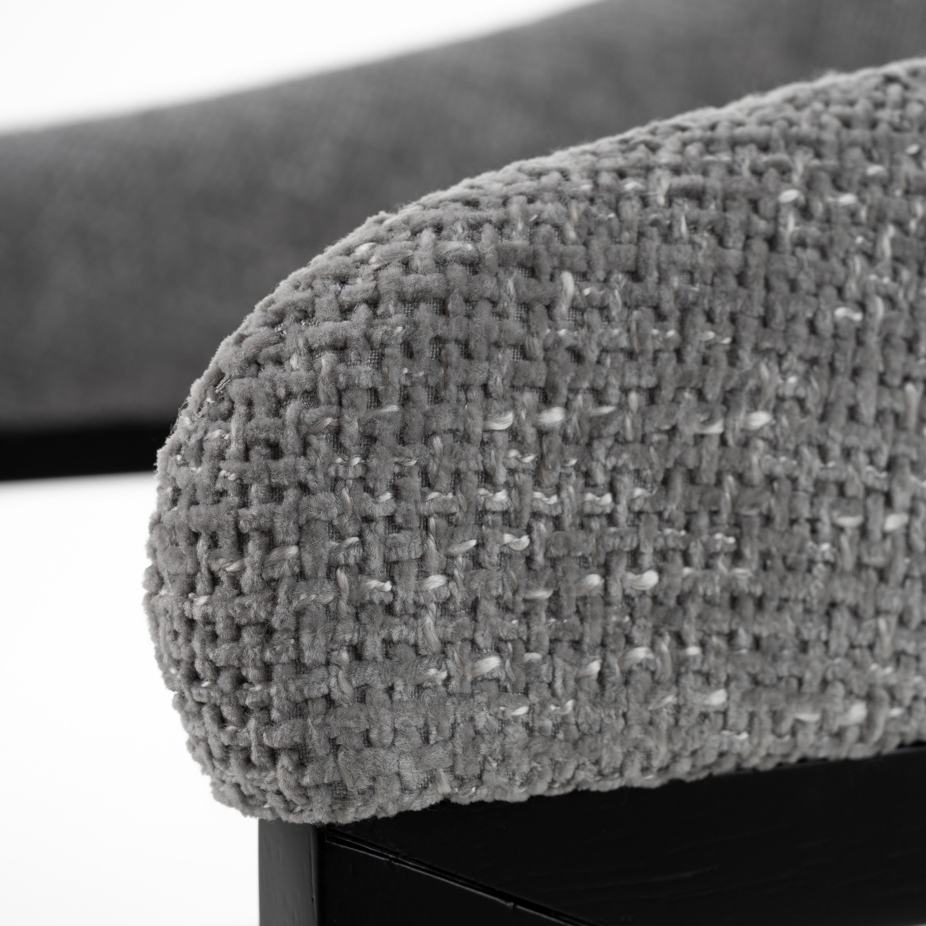 Modrest Maury - Modern Grey Fabric + Black Dining Chair