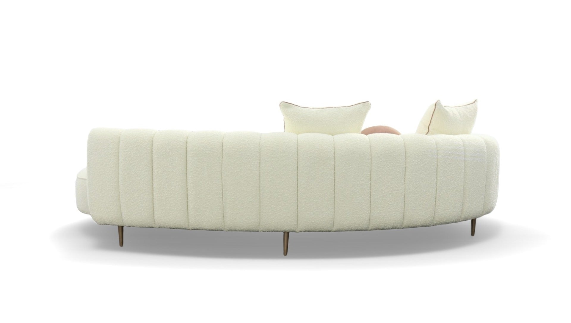 Modrest - Maverick Modern Cream Fabric Chaise