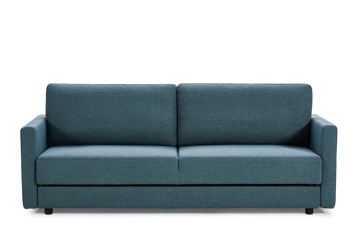 Divani Casa Fredonia Modern Blue-Green Fabric Sofa Bed w/ Storage