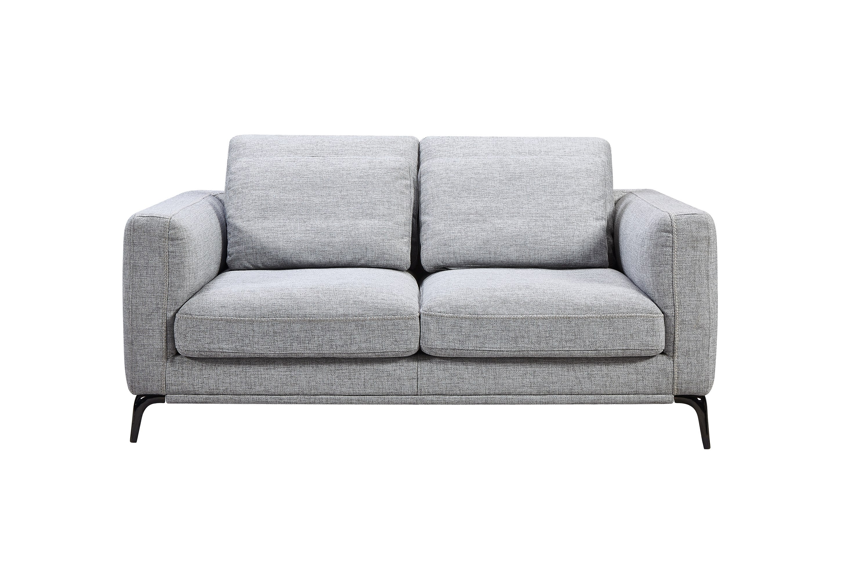 Divani Casa Beaman - Modern Grey Fabric Sofa Set
