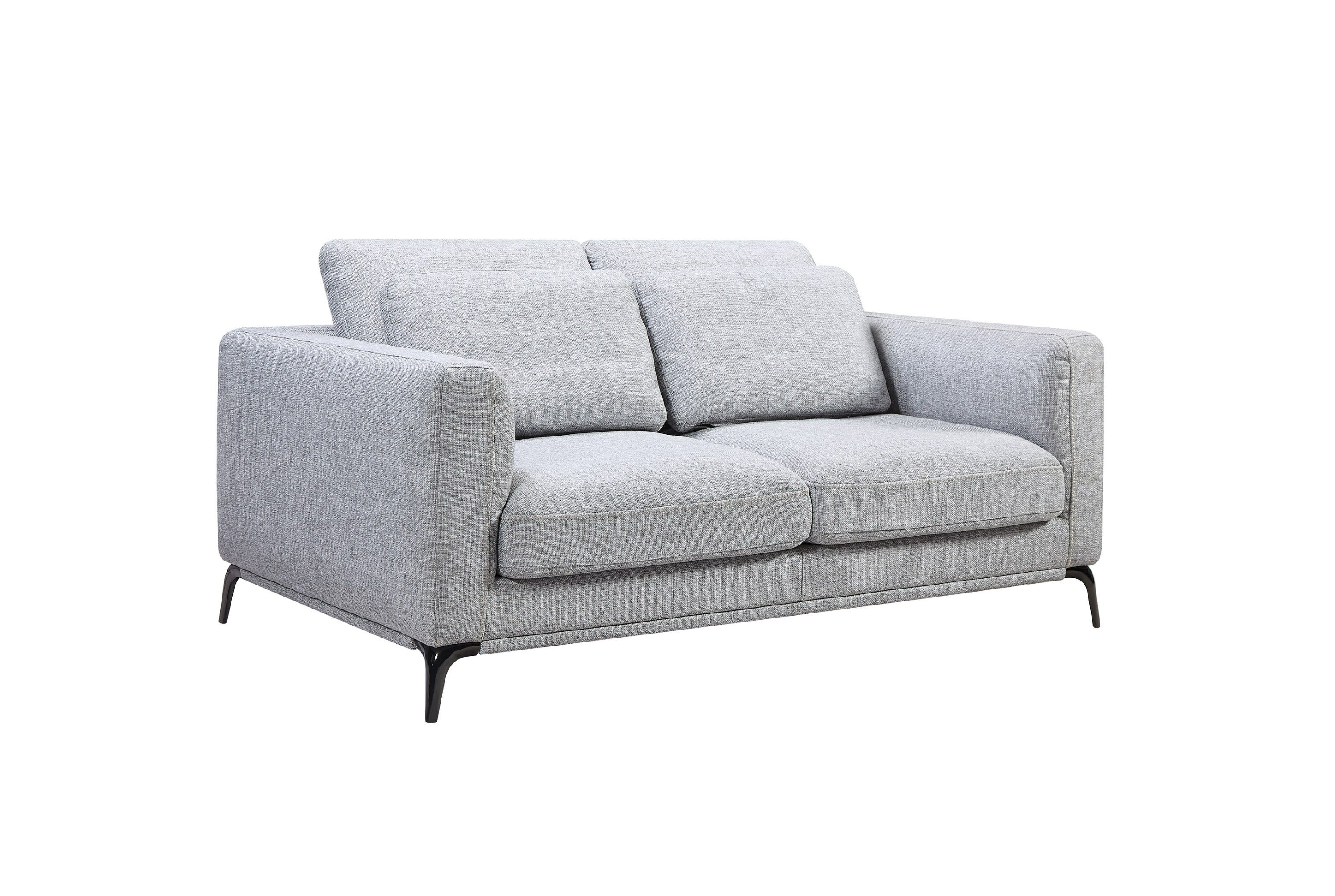 Divani Casa Beaman - Modern Grey Fabric Sofa Set