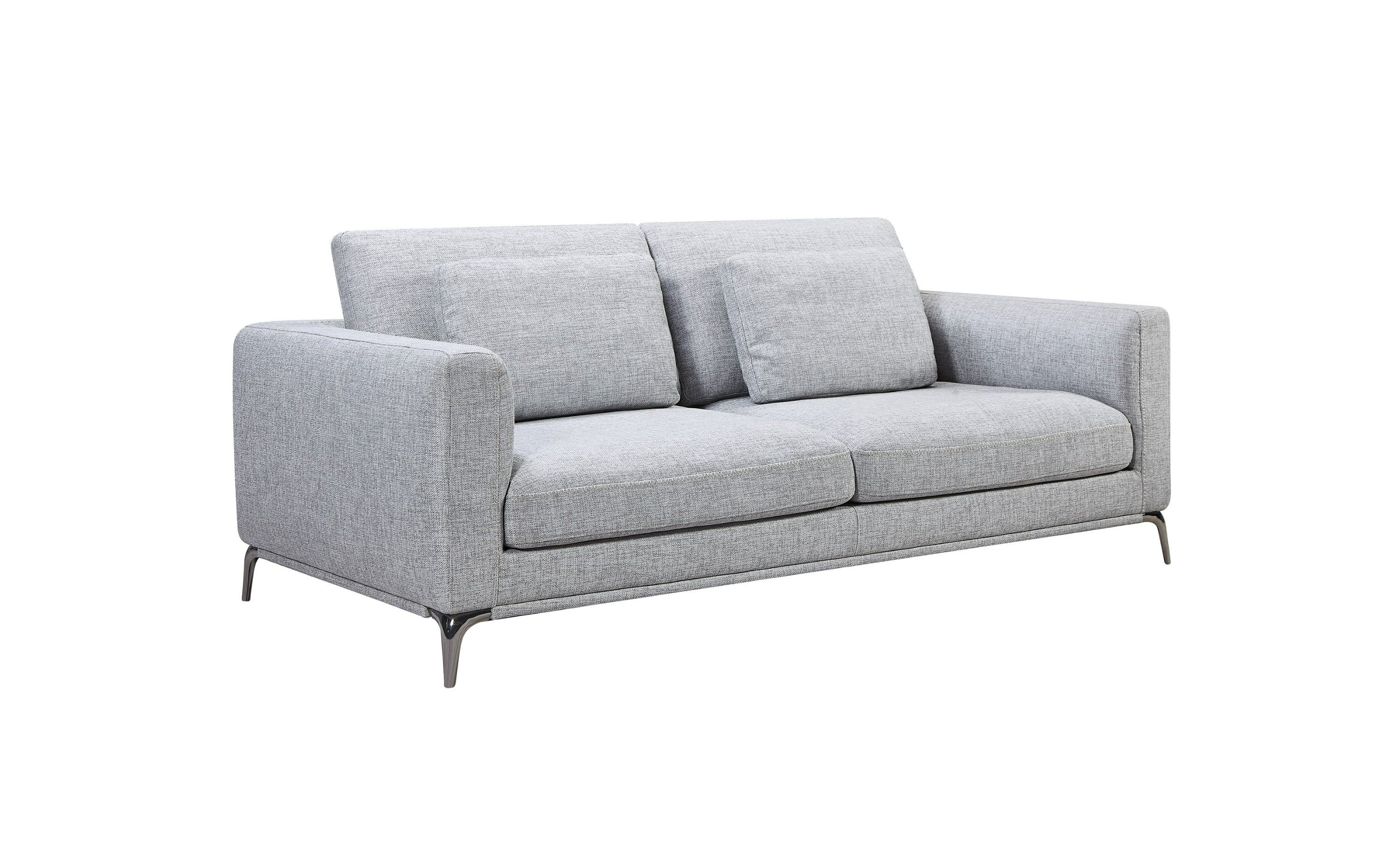 Divani Casa Beaman - Modern Grey Fabric Sofa Set