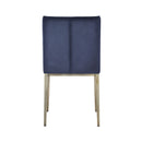 Modrest Mimi - Contemporary Blue Velvet & Antique Brass Dining Chair (Set of 2)