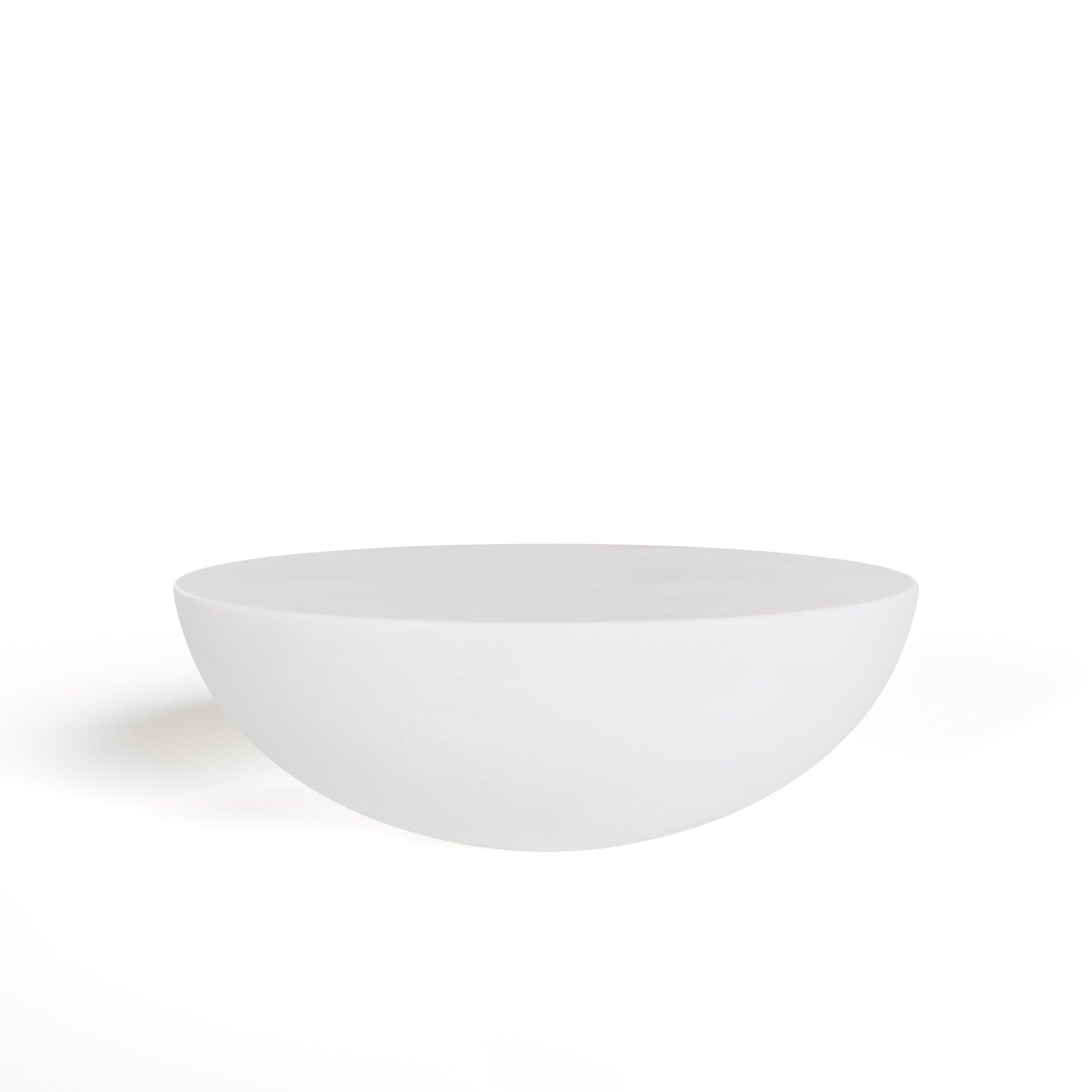 Modrest Bronte - Modern White Concrete Round Coffee Table