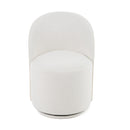 Modrest Correa - Modern White Fabric Swivel Dining Chair