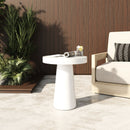 Modrest Desoto - Modern White Concrete Round End Table