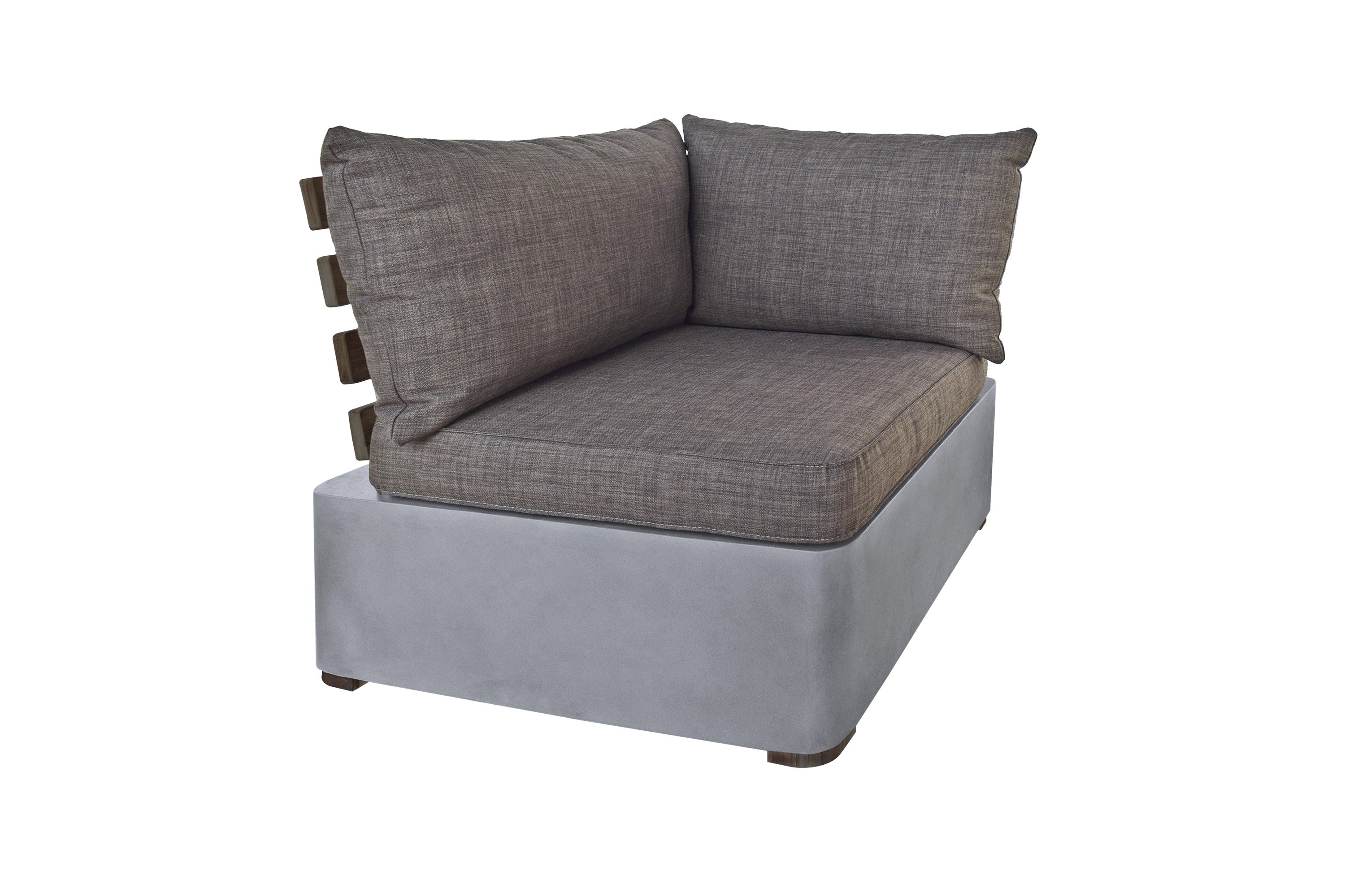 Renava Garza Outdoor Concrete & Teak Corner