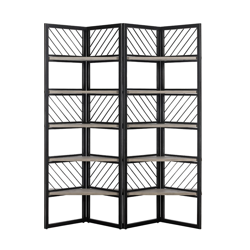 Modrest Grimaldi Modern Concrete & Black Metal Shelf