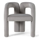 Modrest Mulgrew - Modern Light Grey Velvet Dining Chair