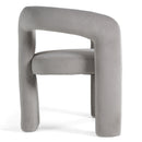 Modrest Mulgrew - Modern Light Grey Velvet Dining Chair