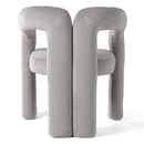 Modrest Mulgrew - Modern Light Grey Velvet Dining Chair