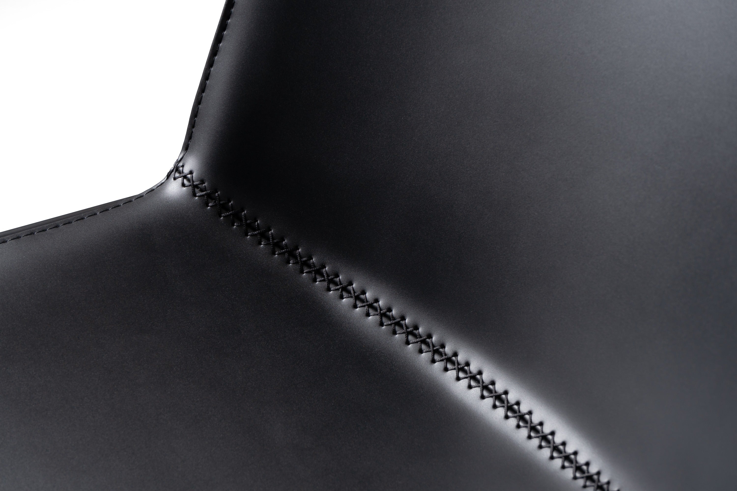 Modrest Murray - Modern Black Vegan Leather Dining Chair (Set of 2)