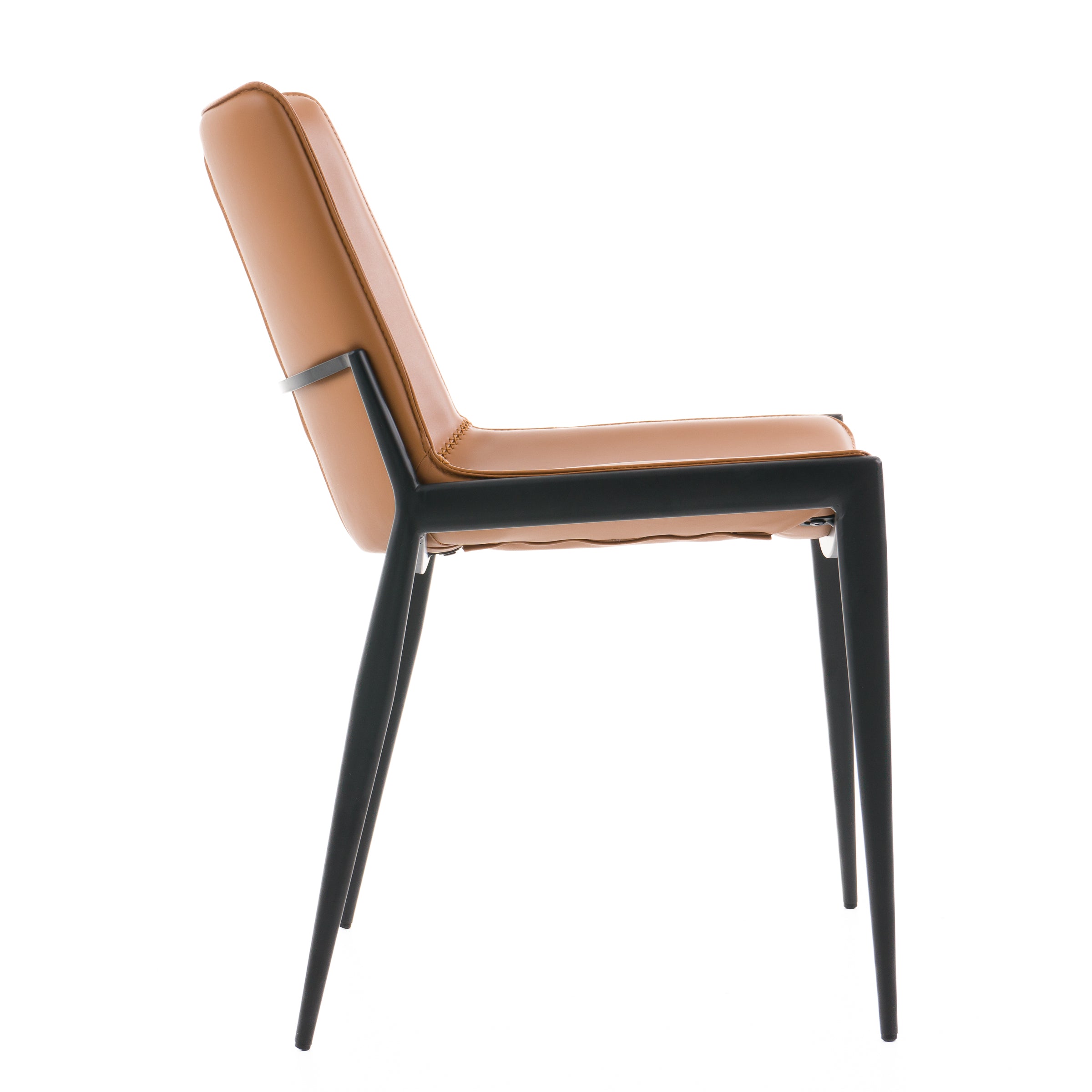 Modrest Murray - Modern Camel Vegan Leather Dining Chair (Set of 2)