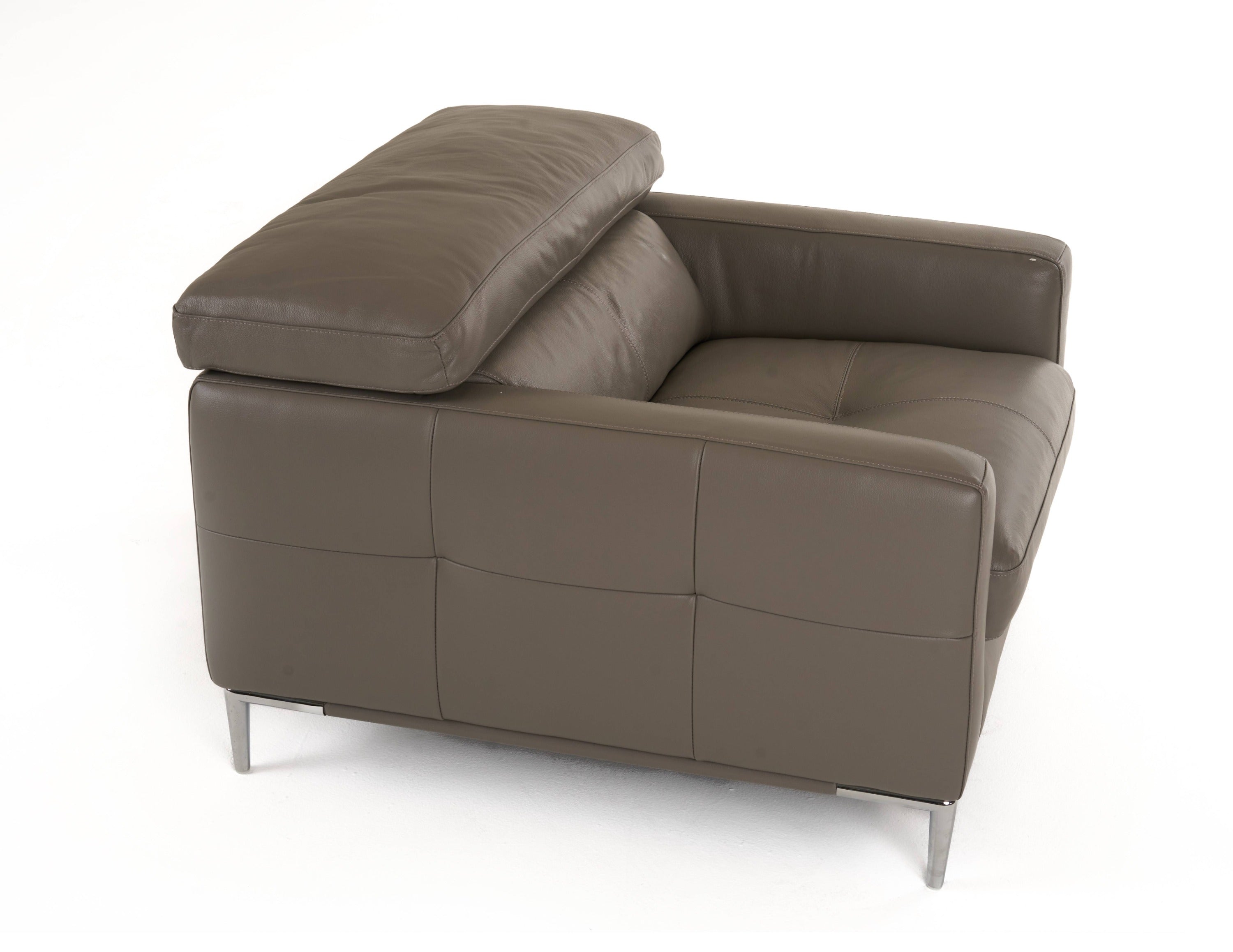 Divani Casa Natalia - Modern Dark Grey Leather Chair