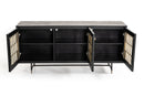 Modrest Natalie Modern Black Acacia & Antique Brass Buffet