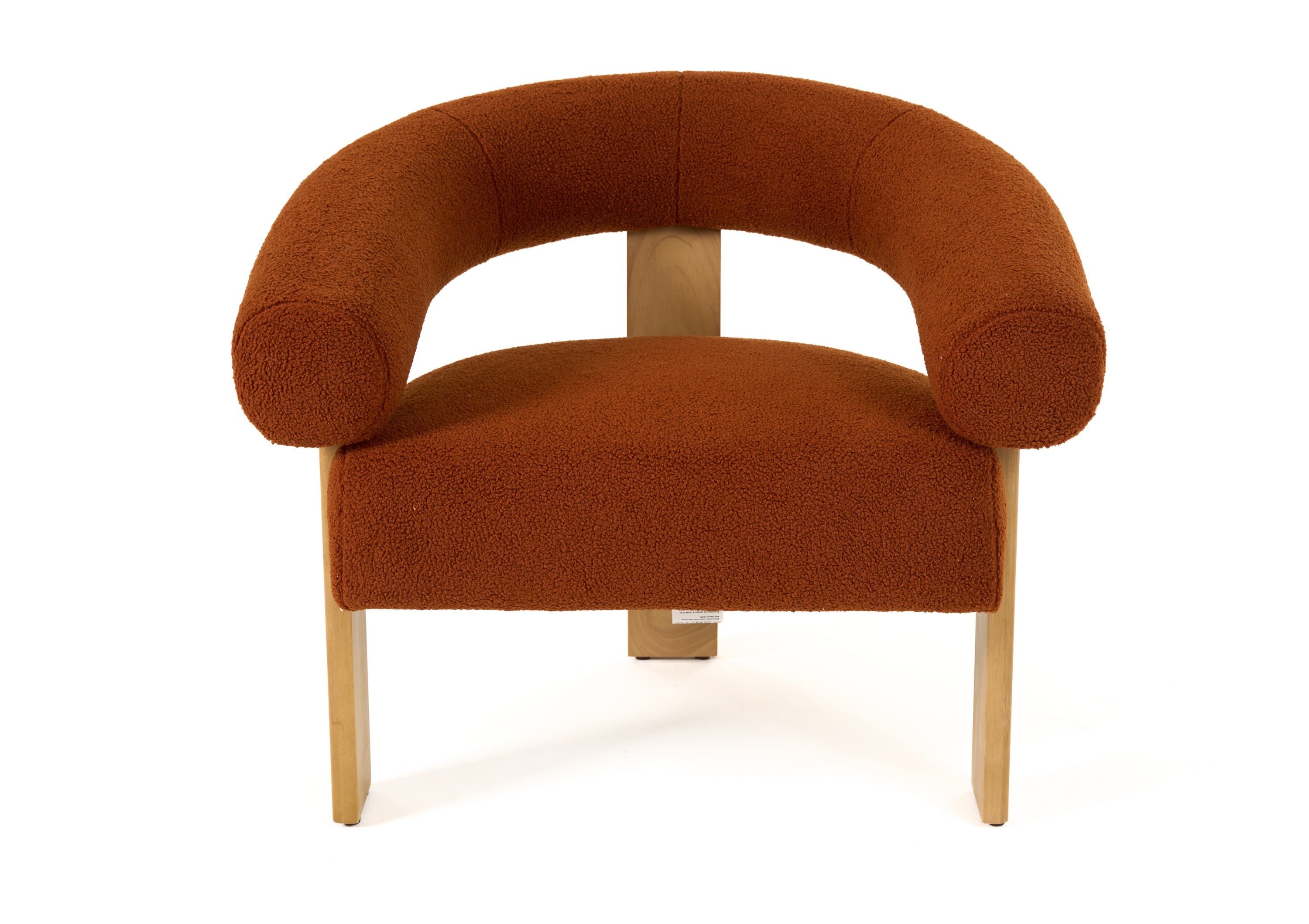 Modrest Nocona - Modern Rust Fabric + Wood Accent Chair