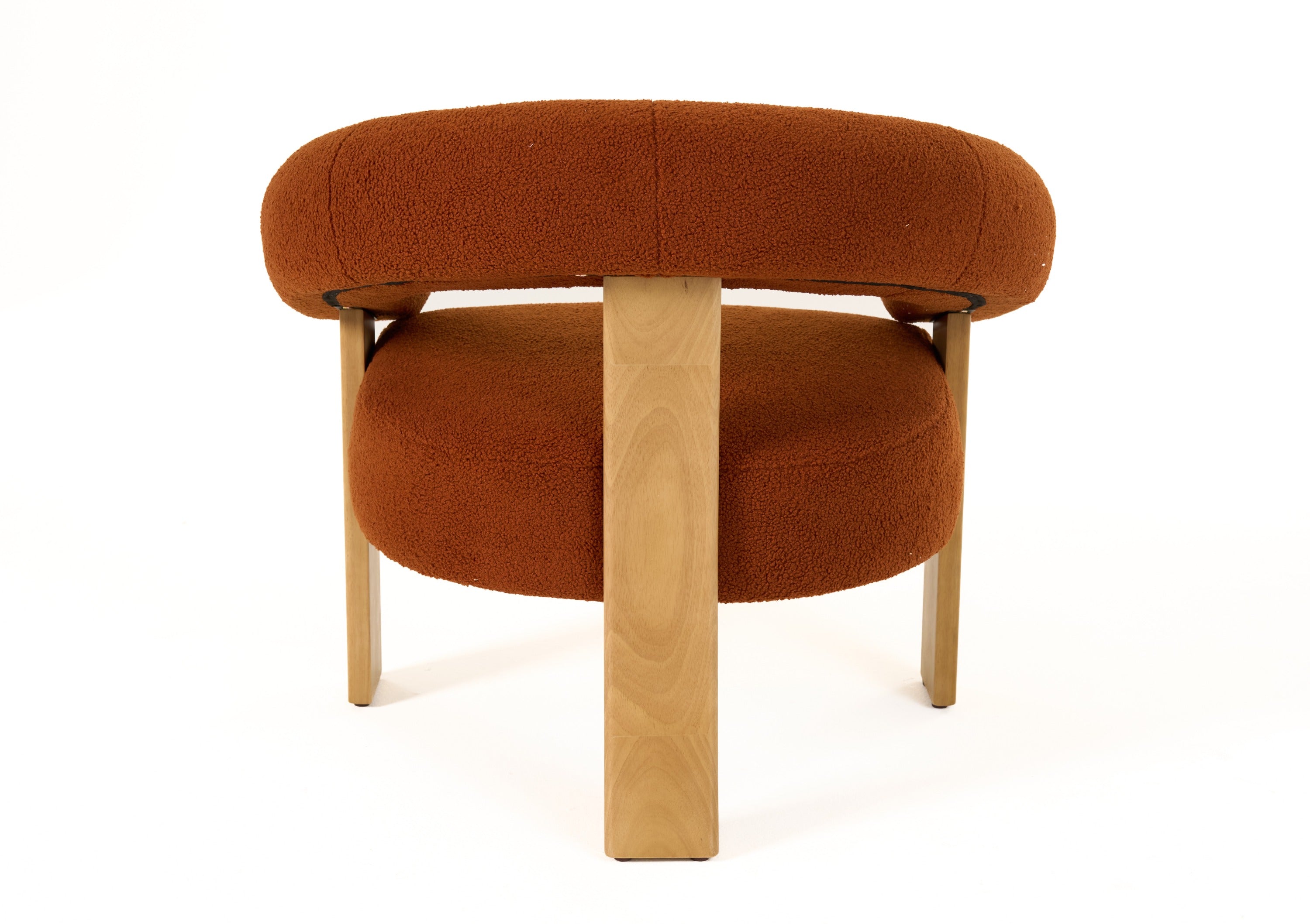 Modrest Nocona - Modern Rust Fabric + Wood Accent Chair