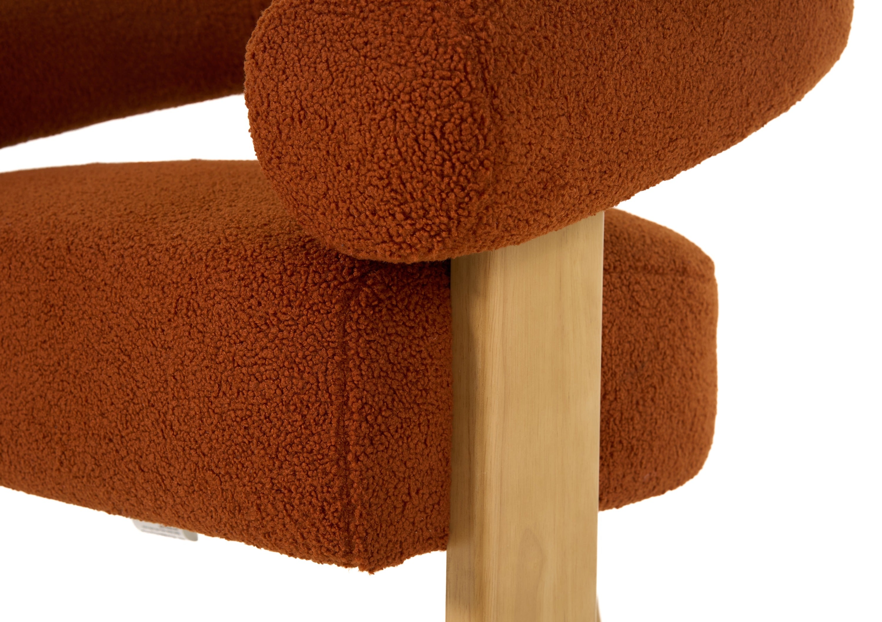 Modrest Nocona - Modern Rust Fabric + Wood Accent Chair