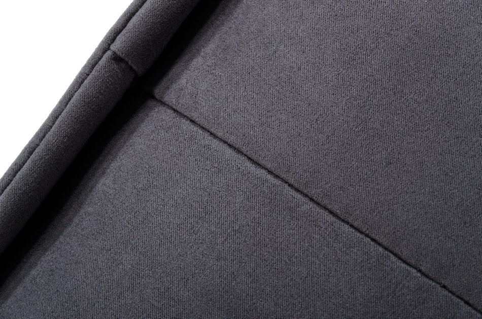 Divani Casa Nolden - Waterproof Dark Grey Fabric Ottoman