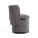 Divani Casa Norris - Modern Dark Grey Fabric Swivel Dining Chair