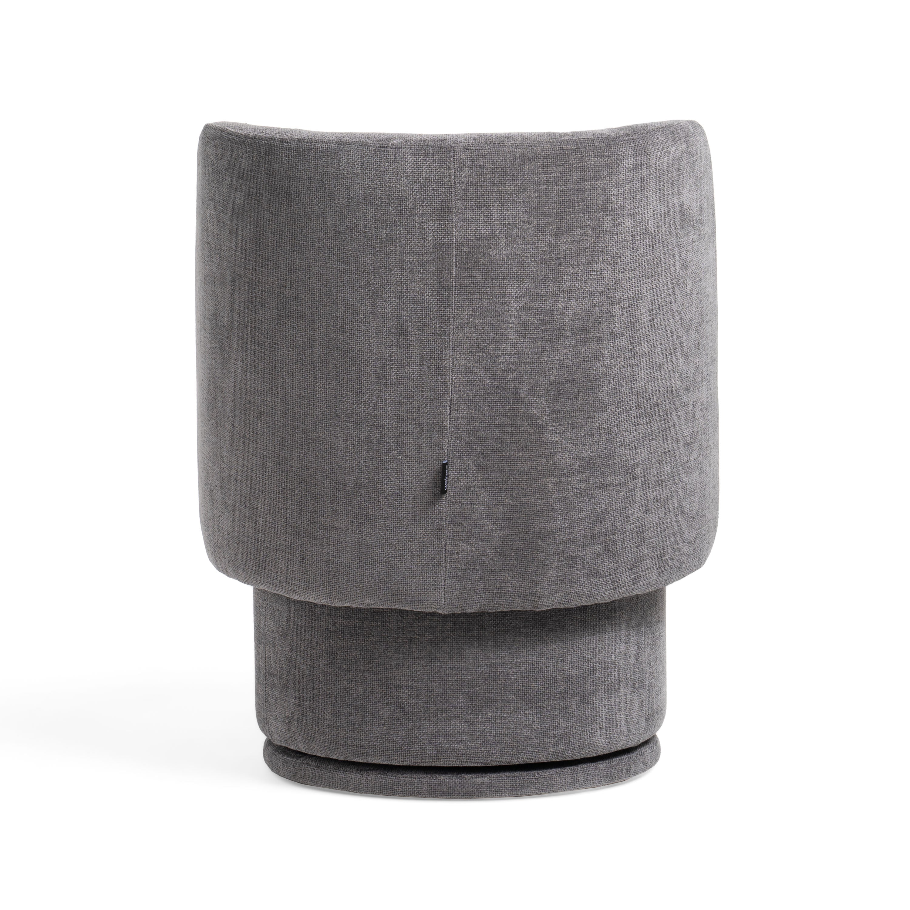 Divani Casa Norris - Modern Dark Grey Fabric Swivel Dining Chair