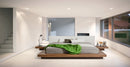Modrest Opal Modern Low Profile Walnut Platform Bed
