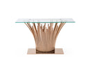 Modrest Paxton - Modern Glass + Rosegold Console Table
