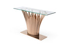 Modrest Paxton - Modern Glass + Rosegold Console Table