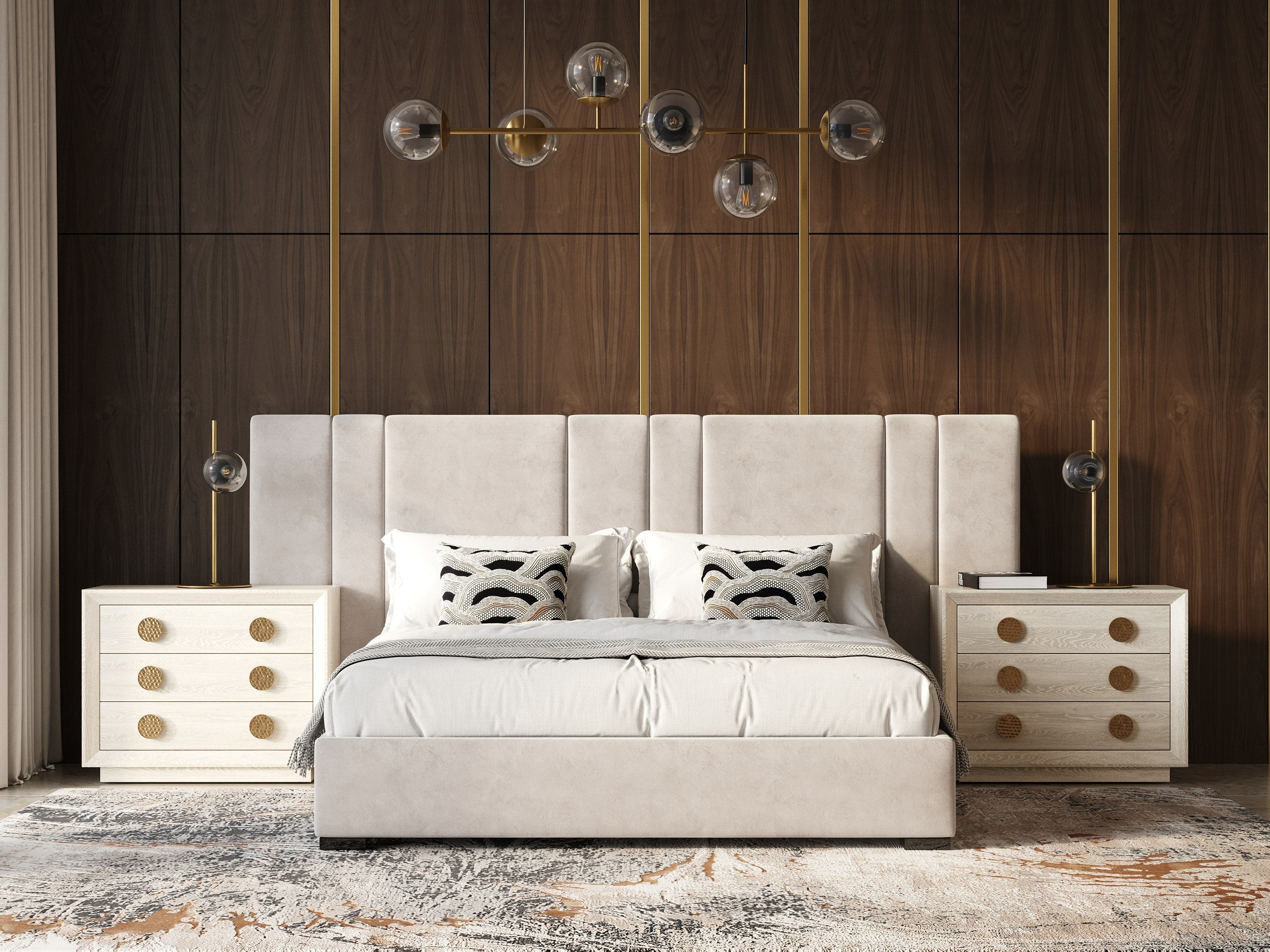 Modrest Penelope - Modern Grey Velvet Bed