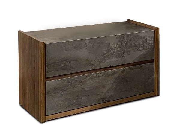 Nova Domus Rado - Modern Walnut & Volcanic Slate Bedroom set