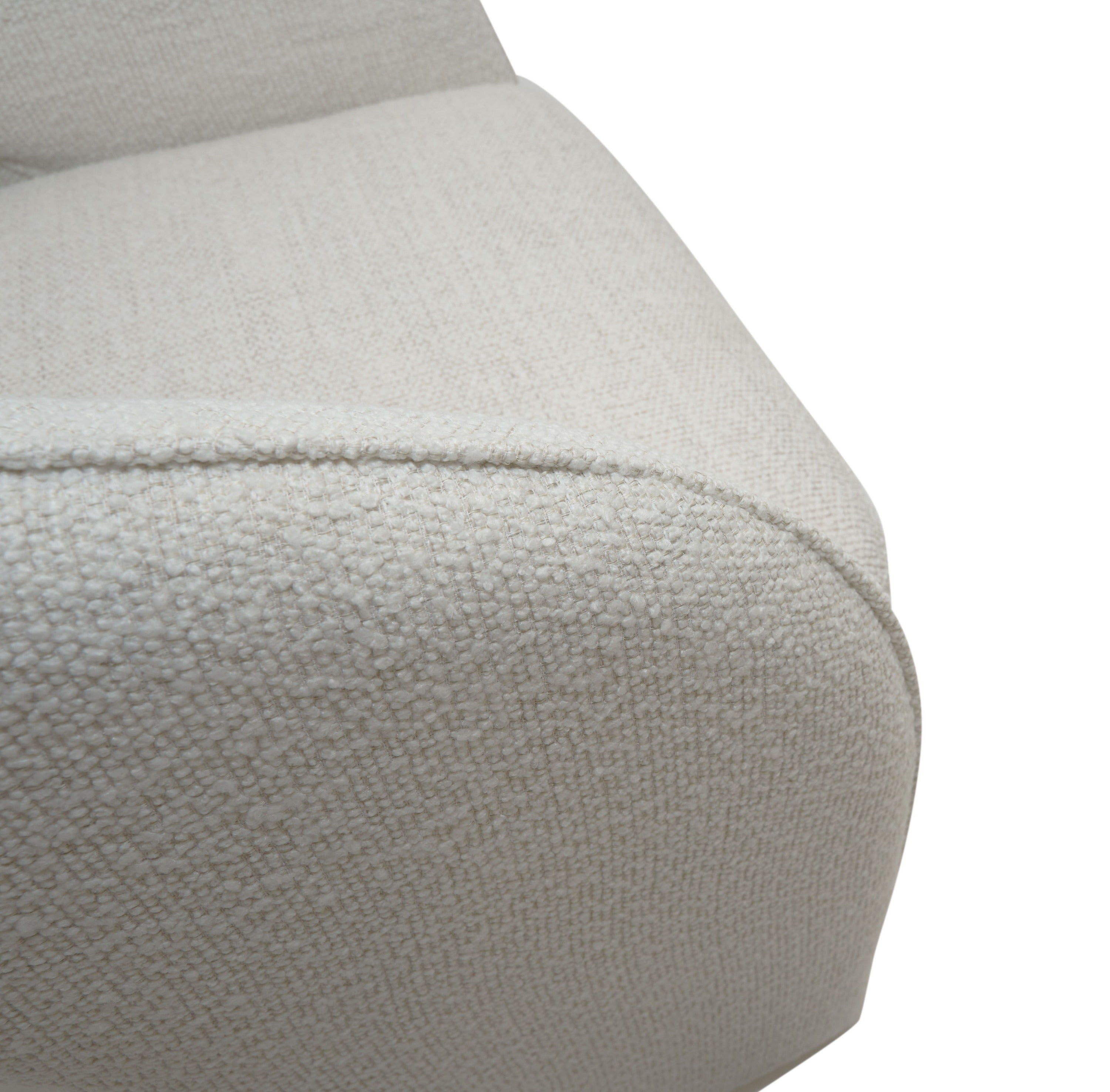 Modrest Renee - Modern Cream Fabric Swivel Chair