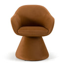 Modrest Risa Modern Rust Fabric Swivel Dining Chair