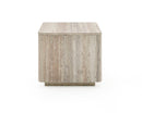 Nova Domus Roma - Modern Faux Travertine Square End Table