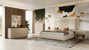 Nova Domus Roma - Modern Faux Travertine + Gold Chest