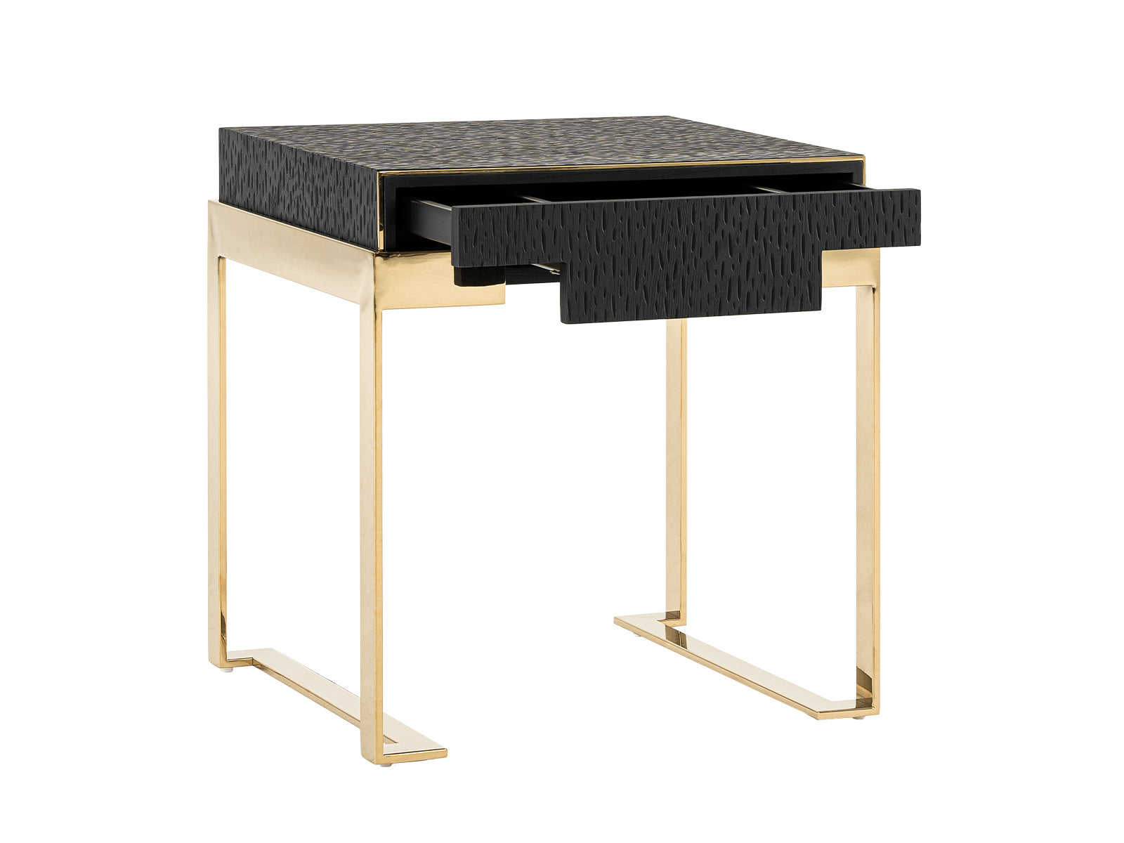 Modrest Rothsay - Modern Wenge + Gold Nightstand