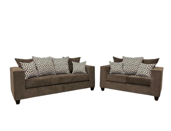110 - Mocha Sofa & Loveseat