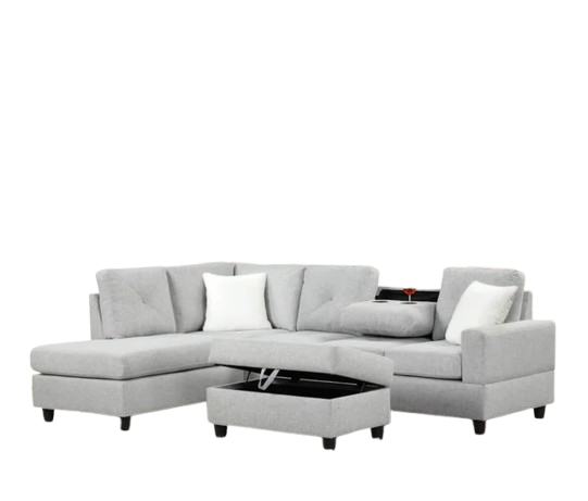 Rocket Gray Reversible Sectional
