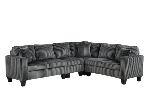 Logan2 Charcoal - Reversible Sectional