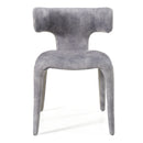 Modrest Saehee - Modern Grey-Blue Velvet Dining Chair