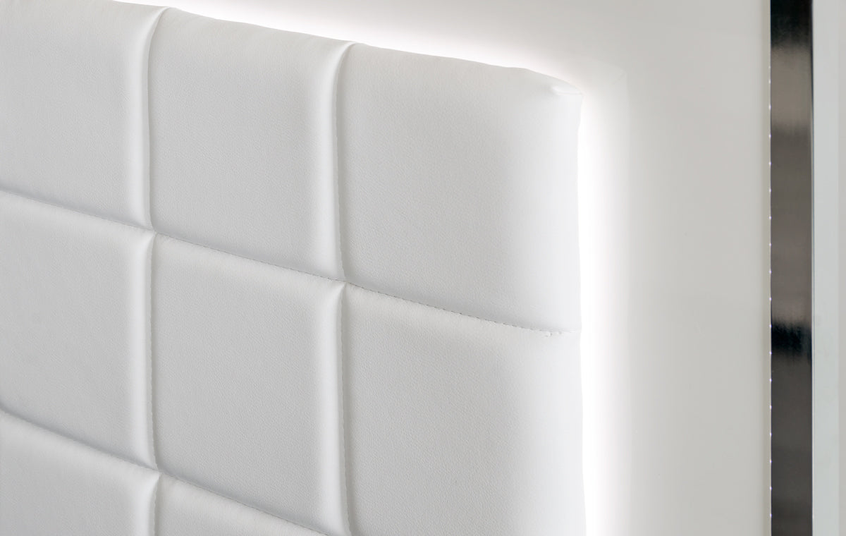 Modrest San Marino Modern White Bed