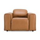 Divani Casa Sandstone - Modern Brown Leather Sofa Set w/ Electric Recliners
